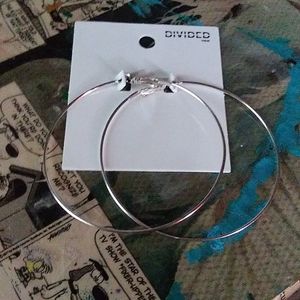 H&M Large Silver Hoop Earrings